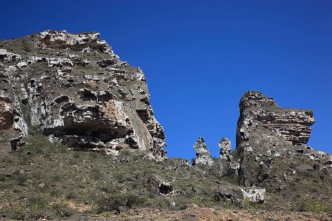 Landscape of the Southern Dhofar, Jabal al-Qamar, Oman, Asia
