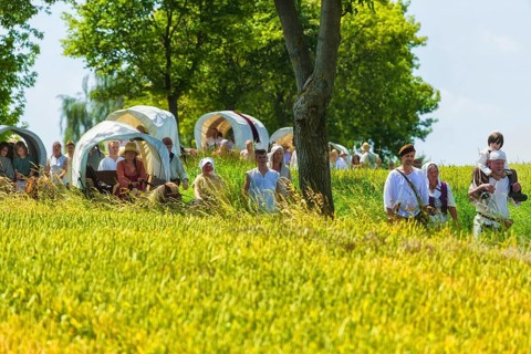 Settlers' train in Central Saxony