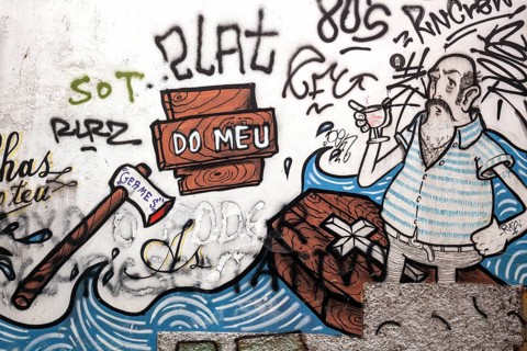 Wall painting, street art, graffiti, Escadinhas de São Cristóvão, historic centre, Lisbon,