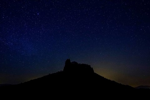 DEU Saxony Flatness The Lilienstein is one of the most prominent mountains in Saxon Switzerland in
