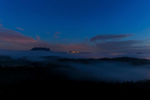 View from the Gamrig To Lilienstein and Königstein