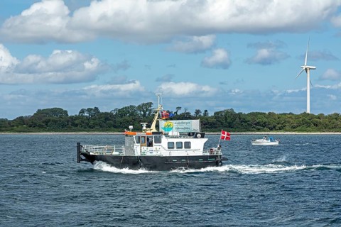 Bicycle ferry, coast near Broager, Syddanmark, Denmark, Europe
