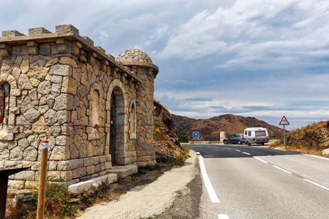 Border house on the coastal road from Portbou to Cerbère, border crossing, Monument a l'Exili