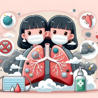 Air Pollution city and people suffers lung disease. Industrial pollution. Industrial smoke. Human