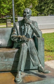 Monument to Jan Karski Kozielewski, Warsaw, Mazovian Voivodeship, Poland, Europe