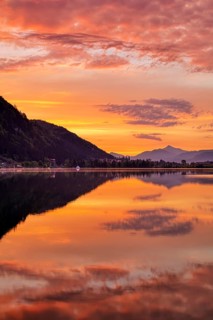 Sunrise, Walchsee, Tyrol, Austria, Europe