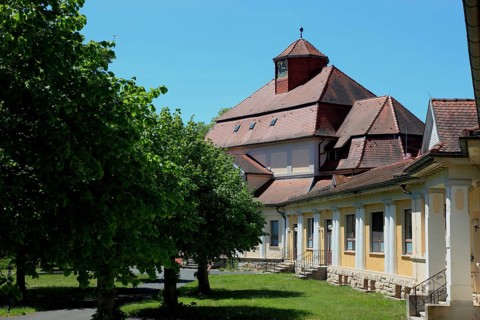 Spa hall (1910) of the historic spa complex, Terassentherme, Bad Colberg, town with medicinal