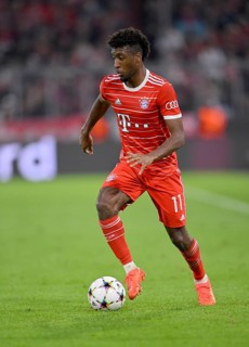 Kingsley Coman FC Bayern Munich FCB (11) on the ball Allianz Arena, Munich, Bavaria, Germany,