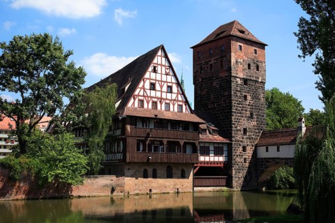 Weinstadel and water tower, the Weinstadel is the largest half-timbered building in Germany, 48