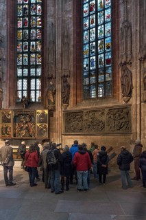 Guided tour of the Sebaldus Church, Nuremberg, Middle Franconia, Bavaria, Germany, Europe