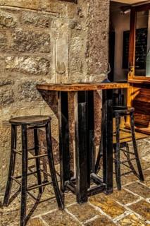 Alleys in the old town centre of Budva, Montenegro, Budva, Montenegro, Europe