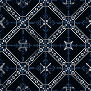 Traditional Latvian embroidery seamless pattern, vector illustration