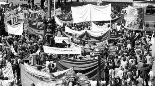 The 35th anniversary congress to end fascist rule was accompanied by a demonstration and rally in