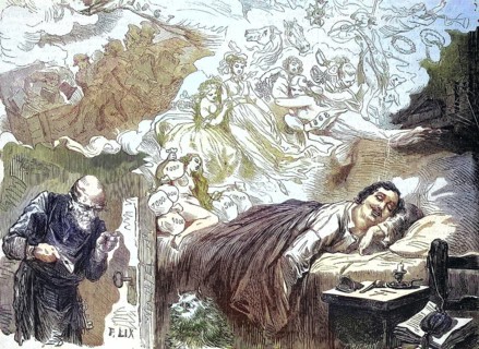 New Year, New Year's Eve, the dream of youth of wealth, prosperity and woman, young man dreaming,