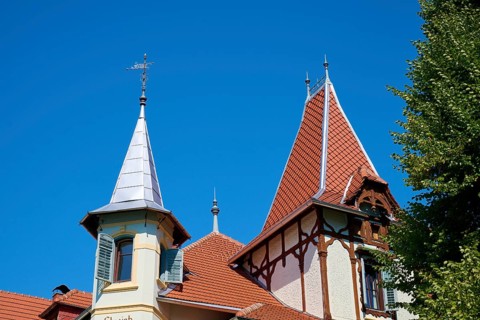 House, Roof, Bay, Gable, Historic, Lake Millstatt, Millstatt, Carinthia, Austria, Europe