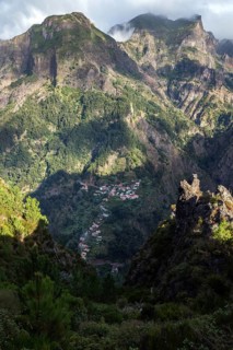 Nun's Valley, Curral das Freiras, view from Eiro do Serrado (1095m), Madeira, Portugal, Europe