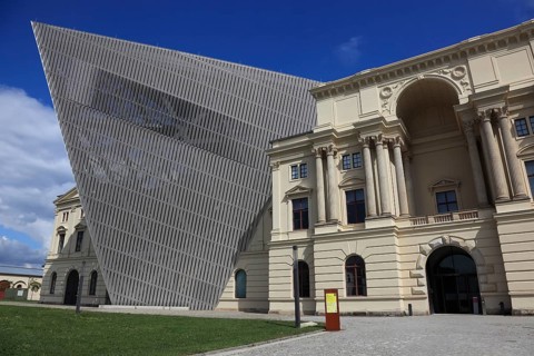 Military History Museum of the German Armed Forces, main arsenal building with wedge, architect
