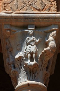 City of Monreale, detail in the cloister of the Cathedral of Santa Maria Nuova, Unesco World
