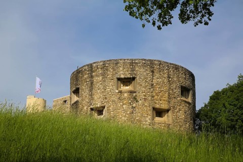 South-west defence tower, Hellenstein Castle, historical buildings, fortification, castle complex,