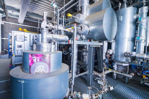 Pilot plant for fuel production. Here, carbon neutral fuel is produced from carbon dioxide and