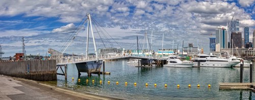Viaduct Lift Bridge, Marina, Auckland, Neuseeland