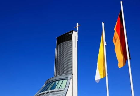 St. Christopher's motorway church, Himmelkron, Kulmbach district, Upper Franconia, Bavaria,