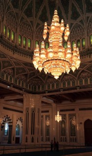 The Great Sultan Qabus Mosque in Muscat is the main mosque in Oman. It is considered one of the