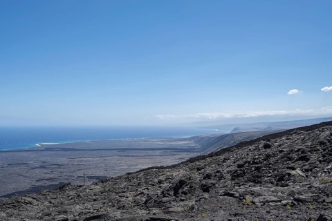 Lava rock at Mau Loa o Mauna Ulu, Chain of Craters Road, Hawaii Volcanoes National Park, Big