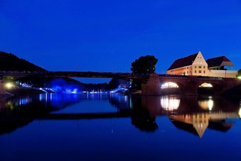 (Copyright © Sylvio Dittrich +49 1772156417) Grimma, inauguration of the Pöppelmannbrücke bridge