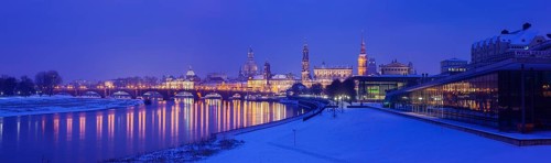 Evening view over Dresden's Old Town