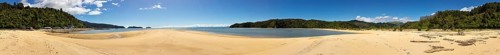 Marahau, Beach, Sandy Bay, Panorama, Kaiteriteri, New Zealand, Oceania