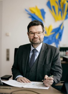 Marco Buschmann (FDP), Bundesminister der Justiz, aufgenommen im Rahmen eines Interview fue NBR in