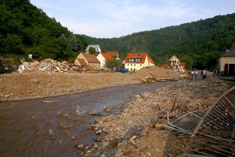 Weesenstein after the flood in 2002