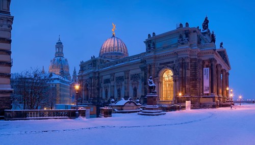 Brühl's Terrace in winter