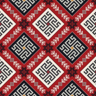 Traditional Latvian embroidery seamless pattern, vector illustration
