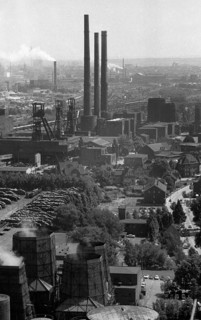The Hansa colliery in Dortmund from the colliery's coking plant with a view of the colliery grounds