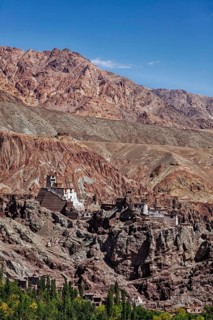 Basgo Gompa (Tibetan Buddhist monastery) . Ladakh, India, Asia