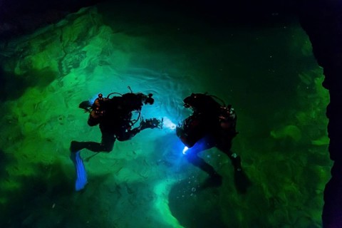 Divers in the Marie Louise Stolln visitor mine