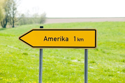 Place name sign America