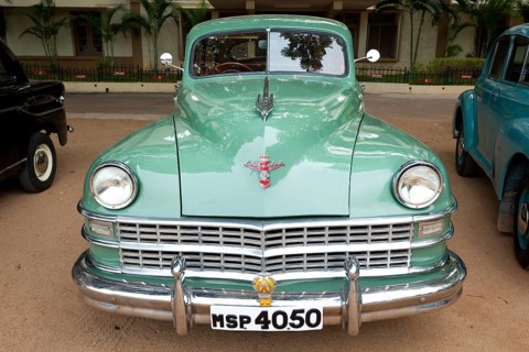 CHENNAI, INDIA, JULY 24: Chrysler (retro vintage car) on Heritage Car Rally 2011 of Madras Heritage