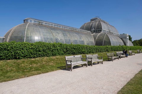 Palm House, oldest Victorian greenhouse in the world, Royal Botanic Gardens, Kew, London, England,