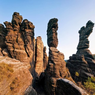 Hercules Columns in the Biela Valley in Saxon Switzerland