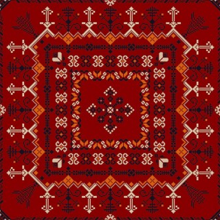 Traditional Latvian embroidery seamless pattern, vector illustration