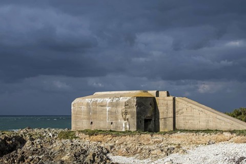 Special Construction (SK) searchlight bunker at the Cap de La Hague, Cotentin peninsula, Lower