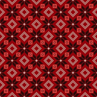 Traditional Latvian embroidery seamless pattern, vector illustration