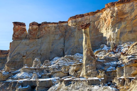 Wahweap Hoodoos, White Hoodoos, Sandstone Sculptures, Grand Staircase Escalante National Monument,