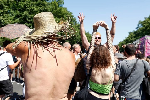 Techno fans celebrate Rave the Planet in Berlin, Berlin, 08.07.2023