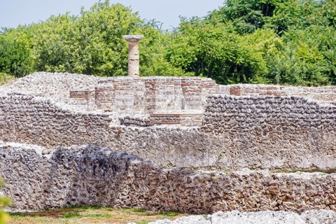 Paestum archaeological site and ruins, UNESCO World Heritage Site, in the province of Salerno.