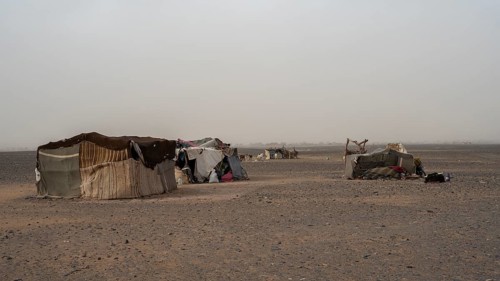 Nomad tents in the Sahara, Merzouga, Morocco, Africa
