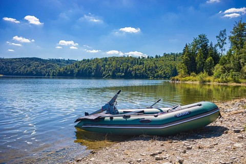 Bleiloch dam near Saalburg, Thuringia, Germany, Europe